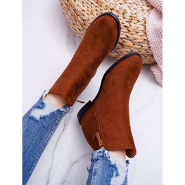 BUGO Bottines Compensées Femme Daim Camel Tema brun 5