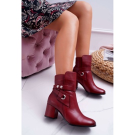 Boots Femme Cuir Slip-on Bordeaux 1820 Laura Messi rouge 1