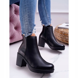 BUGO Bottines Femme à Talon Noir Veba 1