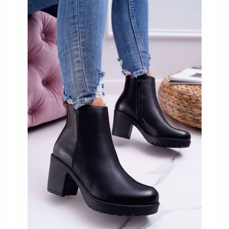 BUGO Bottines Femme à Talon Noir Veba le noir 1