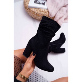 Bottines Femme Talon Haut Daim Noir S.Barski 36-14 le noir 5
