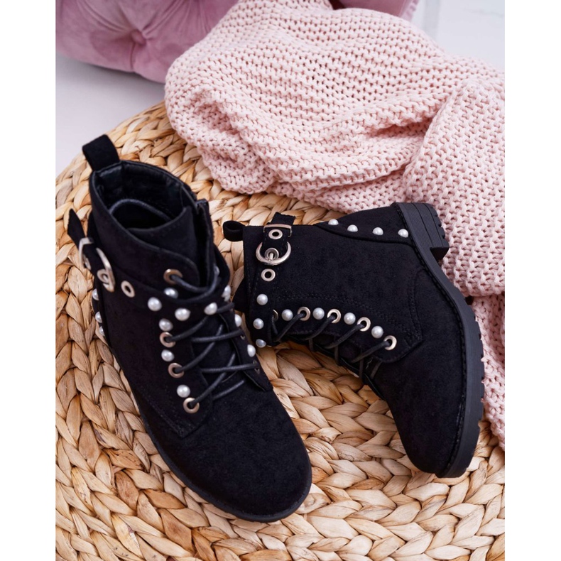 POPA Bottines Enfant Pearl Black Nargos le noir 1