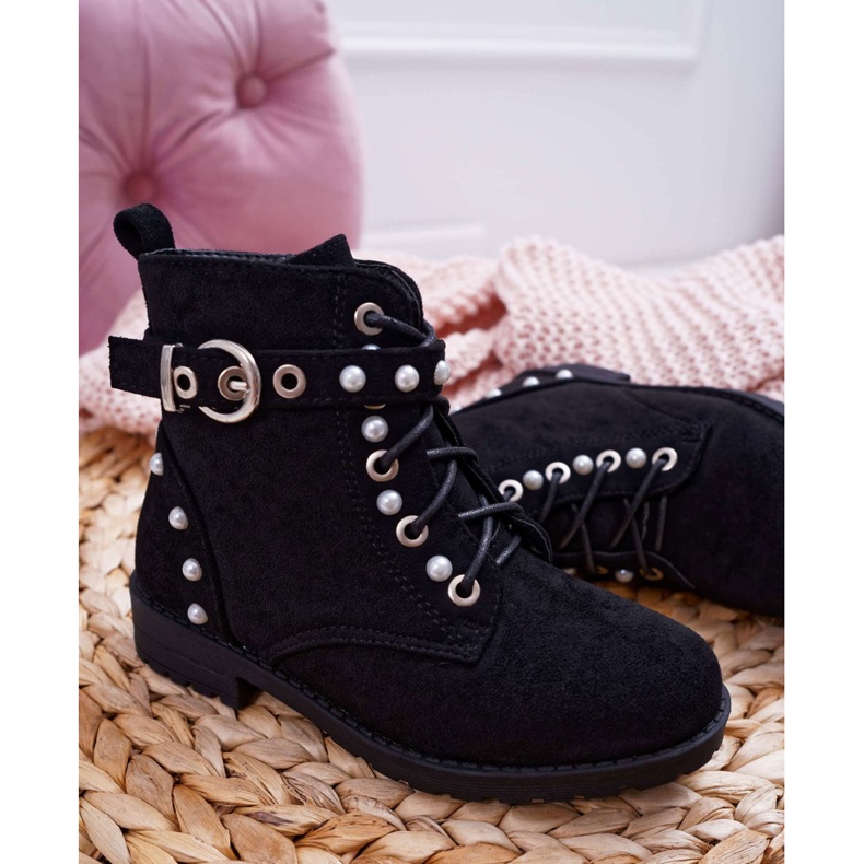 POPA Bottines Enfant Pearl Black Nargos le noir 2