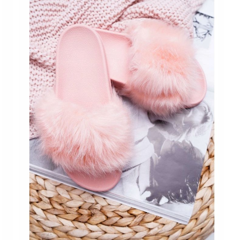 Chaussons Femme Avec Fourrure Fourrure Rose Clair 2 Chaussons Femme Avec Fourrure Fourrure Rose Clair 2