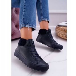 Baskets Femme Big Star High Warm Navy EE274147 bleu marine 1