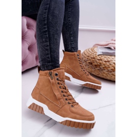 Chaussures de sport pour femmes Big Star High Camel EE274224 brun 2 Chaussures de sport pour femmes Big Star High Camel EE274224 brun 2
