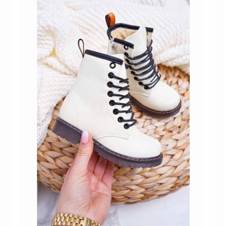 FRROCK Bottes chaudes pour enfants à fermeture éclair, gabby blanc phosphorescent 1