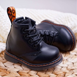 FRROCK Bottes chaudes Goopy noires pour enfants avec fermeture à glissière le noir 2