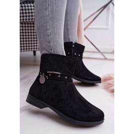 BUGO Bottes Femme Talon Plat Chaud Noir Verte le noir 1