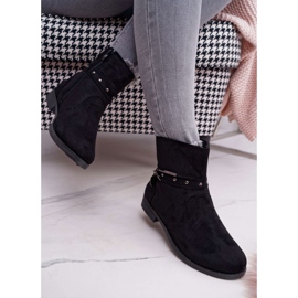 BUGO Bottes Femme Talon Plat Chaud Noir Verte le noir 2