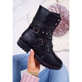 BUGO Bottes Pour Femmes Sur Un Talon Plat Noir Emenbar le noir 4
