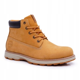 Bottes en cuir pour hommes Big Star Camel EE174227 brun 1