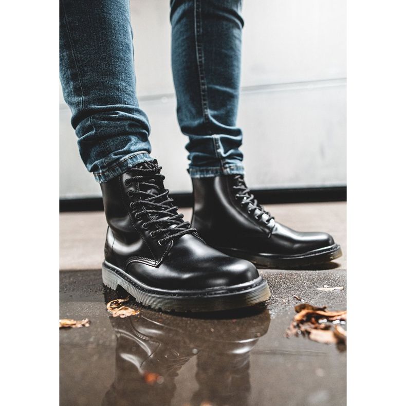 Bottes de randonnée pour hommes en cuir Big Star Noir EE174268 le noir 1 Bottes de randonnée pour hommes en cuir Big Star Noir EE174268 le noir 1