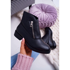 BUGO Bottines Femme Zippées Noir Juno le noir 5