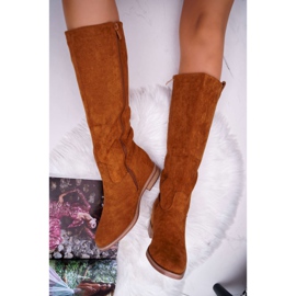 SEA Bottines Mi-mollet En Daim Femme Camel Temet brun 3