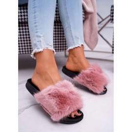 PS1 Chaussons Femme avec Fourrure Rose NiceFur 1 PS1 Chaussons Femme avec Fourrure Rose NiceFur 1
