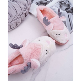 BUGO Chaussons Femme Avec Fourrure, Renne, Roses De Renne 2