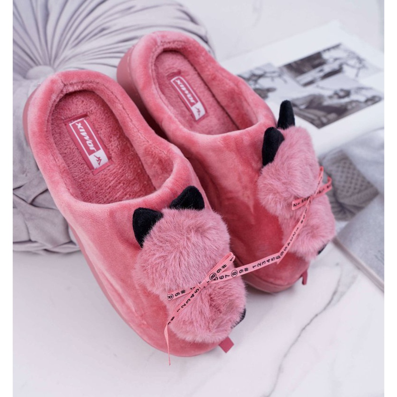 BUGO Chaussons Femme Avec Fourrure Chaton Red Kitty rouge 1 BUGO Chaussons Femme Avec Fourrure Chaton Red Kitty rouge 1