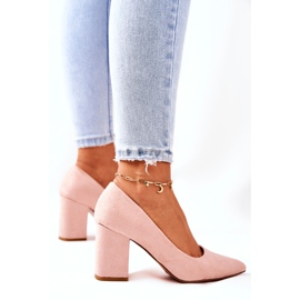 SEA Escarpins Femme À Talons En Daim Beige Florena 1