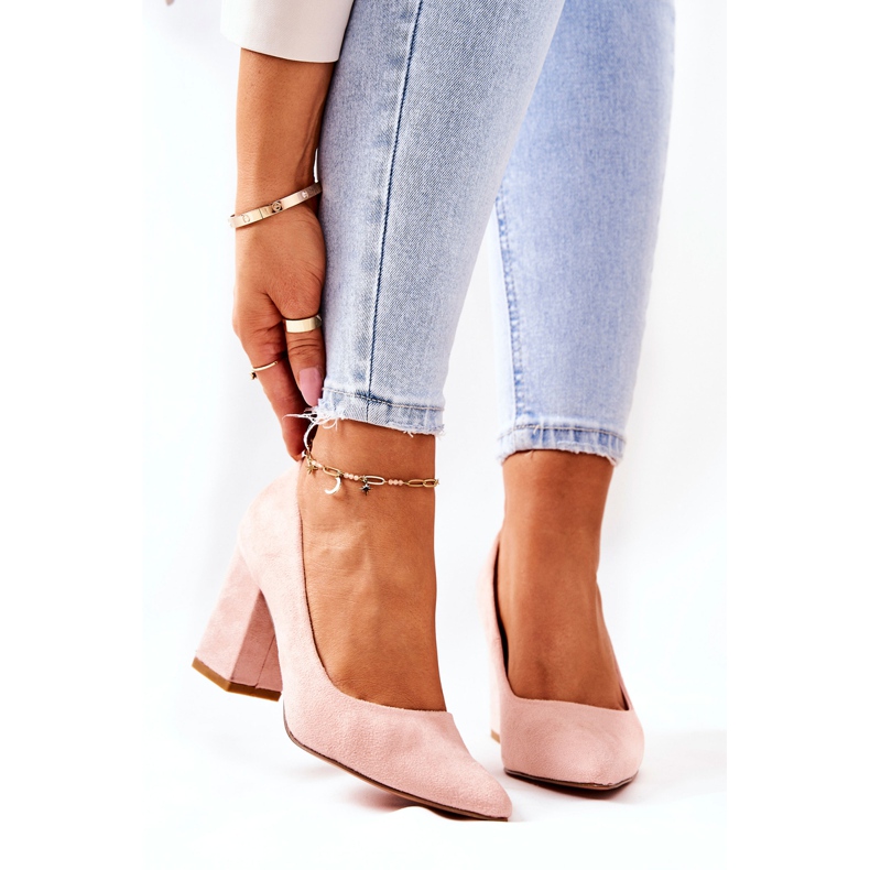 SEA Escarpins Femme À Talons En Daim Beige Florena 2