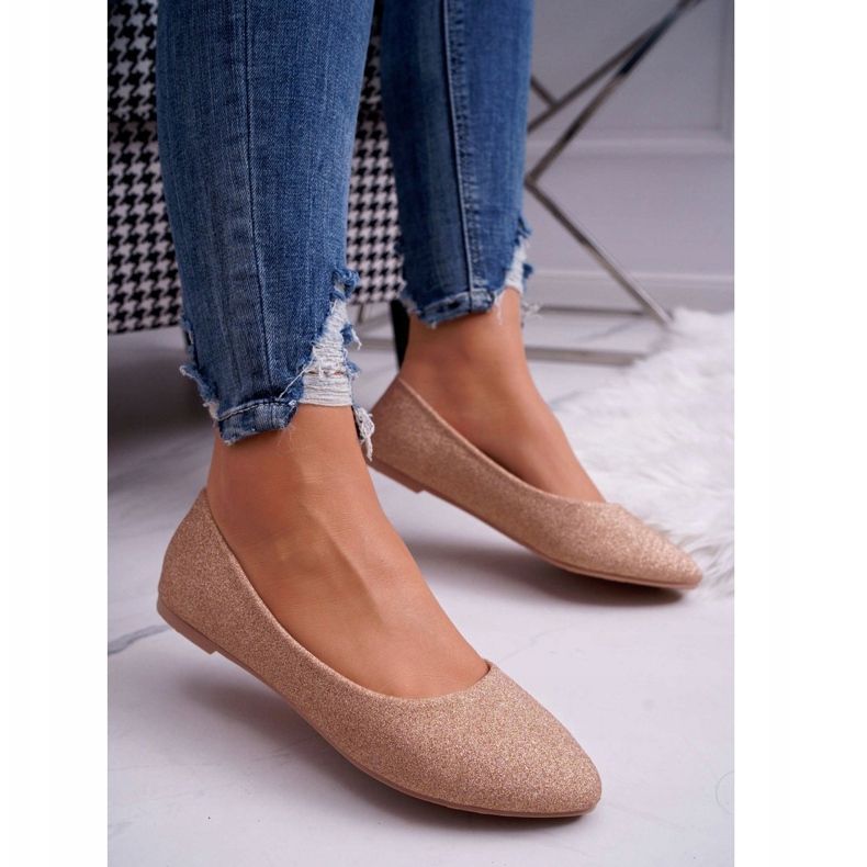 PS1 Ballerines Femme Glitter Or Rose Fifi d'or 1