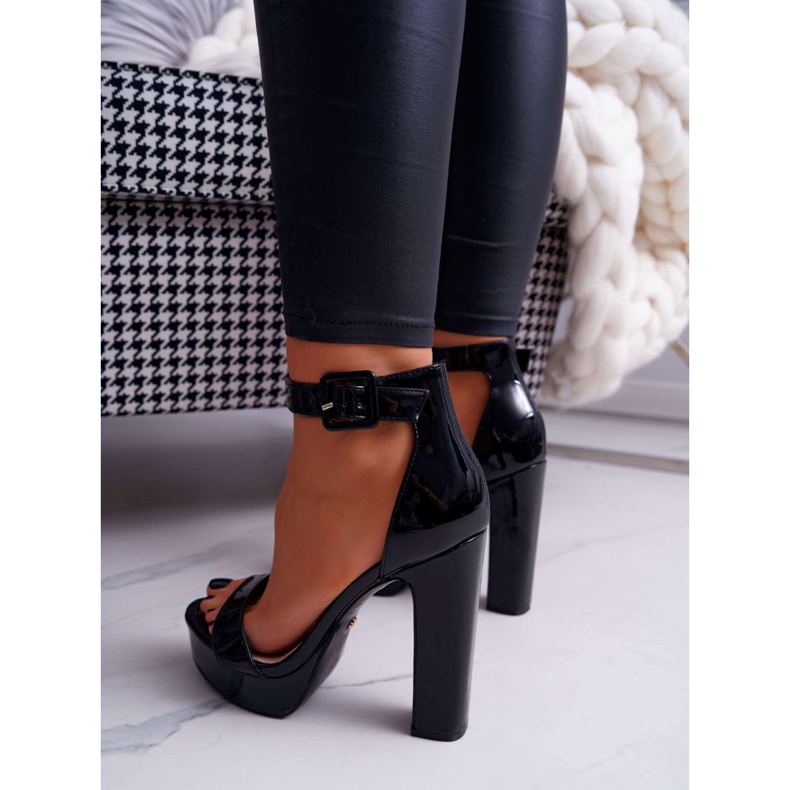 FRID Sandales à Talons Hauts pour Femmes, Plateforme Noir Huran le noir 2