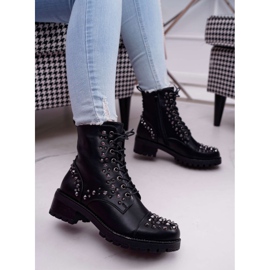 SEA Bottes Femme Workers Avec Strass Noir Gether le noir 1