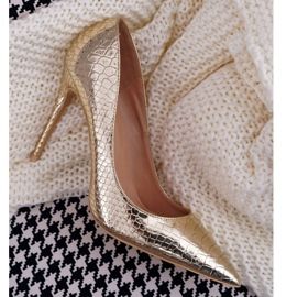Escarpins femme Lu Boo Snake Skin Gold BC-791 doré 2