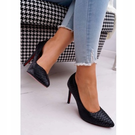Lu Boo Black Snake Skin Stilettos SnakeDream noir 2