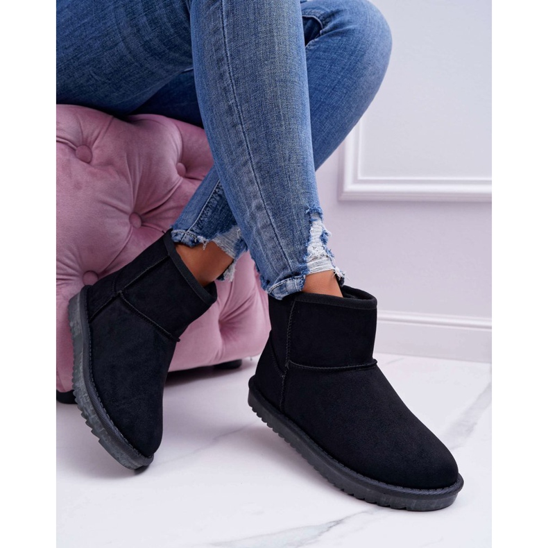 FRJ Bottes de neige chaudes Borneo noires pour femmes 1