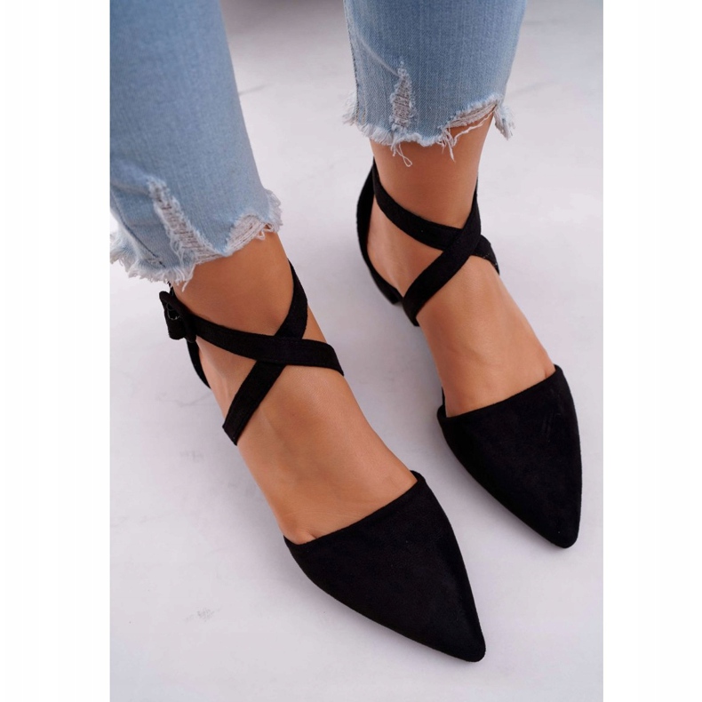 PS1 Ballerines en suède pour femmes Spitz Black Vontare le noir 2