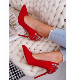 Escarpins Femme En Daim Rouge Party Pacardo 6