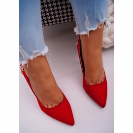 Escarpins Femme En Daim Rouge Party Pacardo 3