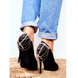 Escarpins Noirs Femme En Daim Party Pacardo le noir 5