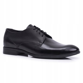 Bednarek Polish Shoes Richelieus Homme Bednarek Élégant Cuir Noir Jantar le noir 1