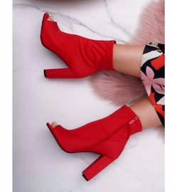 PS1 Bottines Femme Lycra Open Toes Red First rouge 2