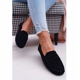 PS1 Mocassins Noirs Femme En Daim Boléro le noir 2