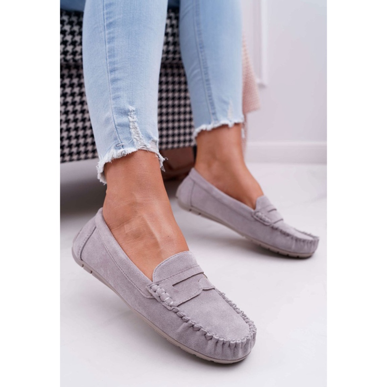 SEA Mocassins Gris Femme En Daim Boléro 1 SEA Mocassins Gris Femme En Daim Boléro 1