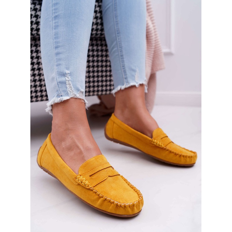 SEA Mocassins Jaunes Femme En Daim Boléro 1