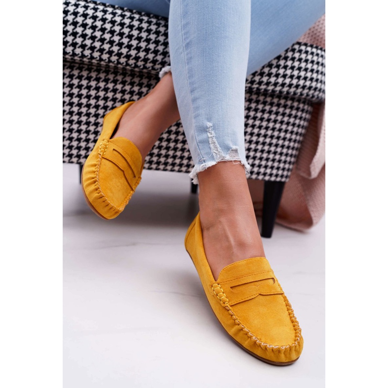 SEA Mocassins Jaunes Femme En Daim Boléro 2