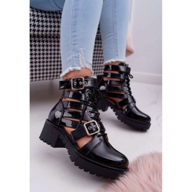 SEA Bottes Talon Plat Femme Printemps Laqué Noir Unique le noir 1 SEA Bottes Talon Plat Femme Printemps Laqué Noir Unique le noir 1