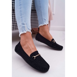 SEA Mocassins Noirs pour Femmes en Daim de Sonnero le noir 1