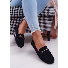 SEA Mocassins Noirs pour Femmes en Daim de Sonnero le noir 2