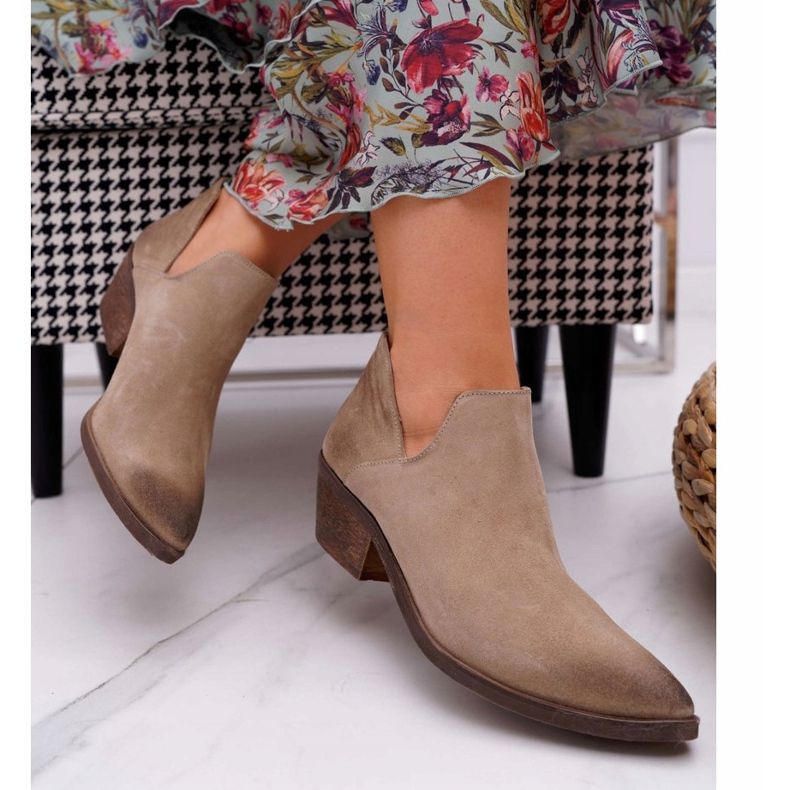 Nicole Bottes Femme Beige Printemps Cuir Anabella 2