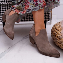 Nicole Bottines Femme Cappuccino Anabella Printemps En Cuir beige 2