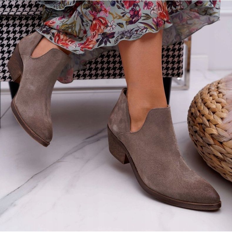 Nicole Bottines Femme Cappuccino Anabella Printemps En Cuir beige 2