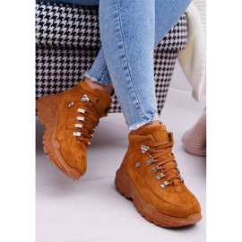 BUGO Chaussures montantes de sport pour femmes Camel Unreal brun 2