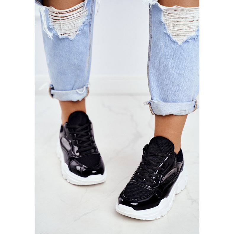 BUGO Chaussures Sport Femme Laquées Noir Wenson le noir 2