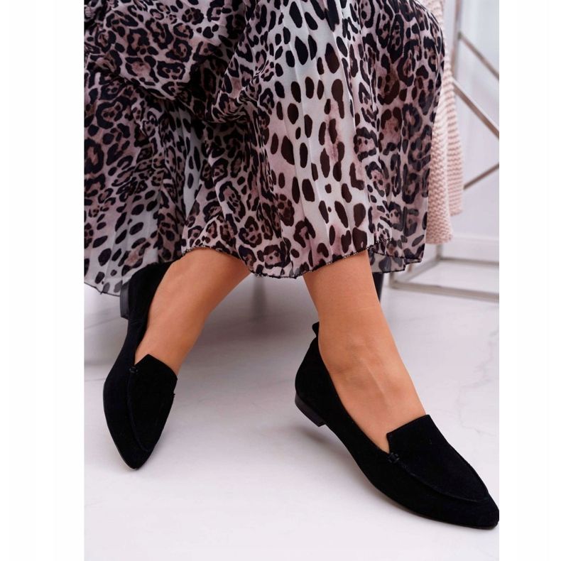 Nicole Mocassins Femme Mocassins Cuir Daim Noir Homny 2