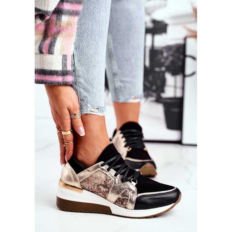 Nicole Baskets Femme Doré Cuir Naturel Coledo d'or 2